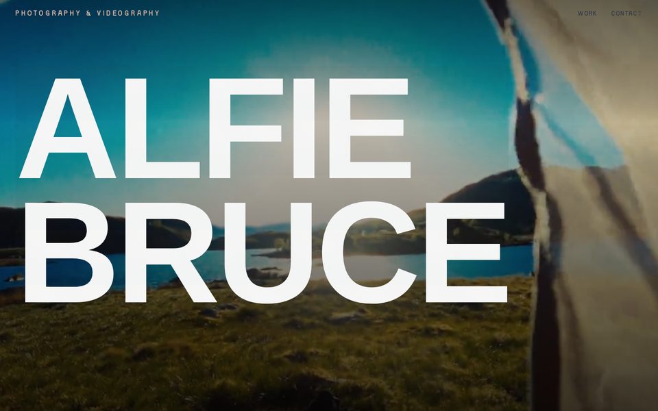 Alfie Bruce homepage